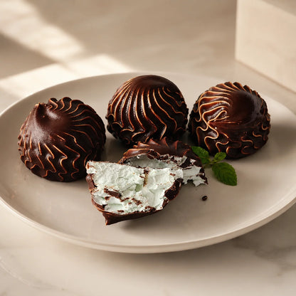 Chocolate Covered Cloud Soufflé Swirls
