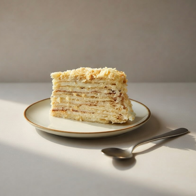 Classic Napoleon Bento Cake | Mini Mille-Feuille